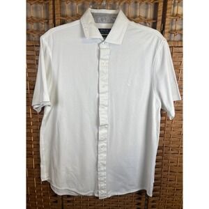 Polo Ralph Lauren Men's short-sleeve button-up shirt Cotton Size Lg White Pony